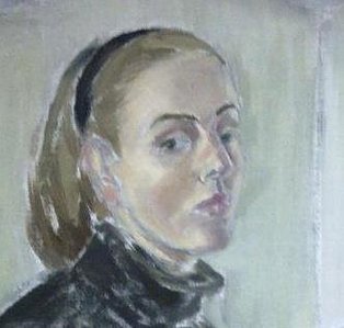porträtt olja på canvas Sara von Ehrenheim